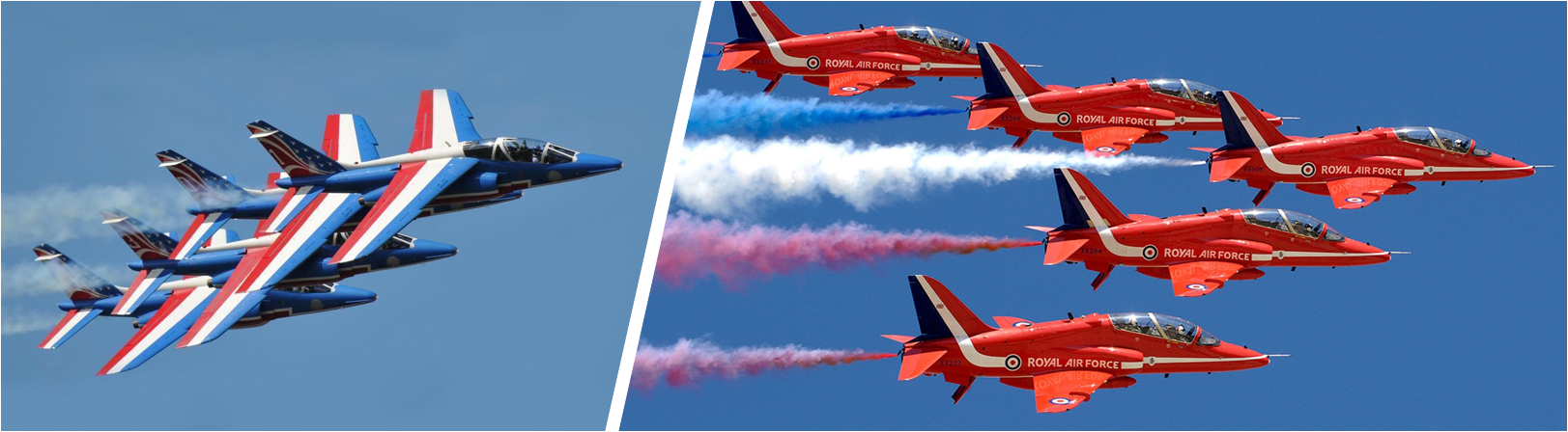 COLLAGE patrouille france red arrows